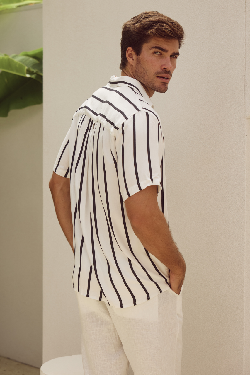 ELIJAH SHIRT - WHITE/BLACK - 197