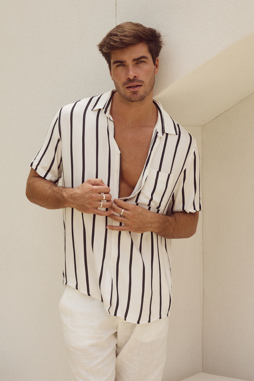 ELIJAH SHIRT - WHITE/BLACK - 198