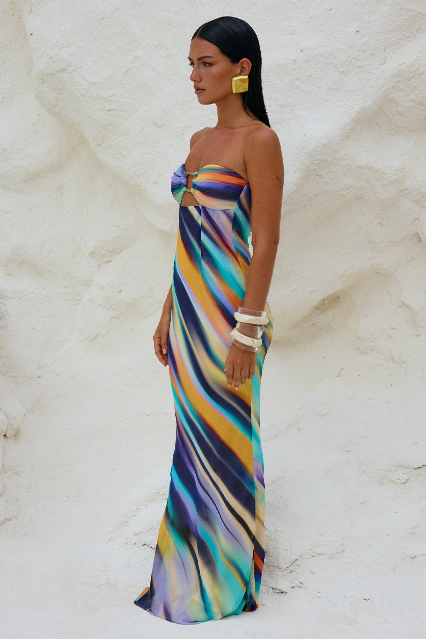 VELZY STRAPLESS DRESS - AINSLEY PRINT - 240416_RUNAWAYTHELABEL_WATERSTUDIO95333