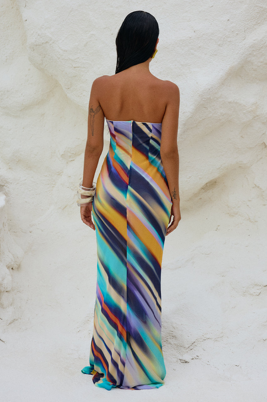 VELZY STRAPLESS DRESS - AINSLEY PRINT - 240416_RUNAWAYTHELABEL_WATERSTUDIO95339