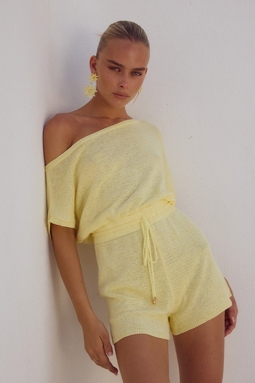 MIAMI KNIT PLAYSUIT - LEMON - 241008_RUNAWAY3440