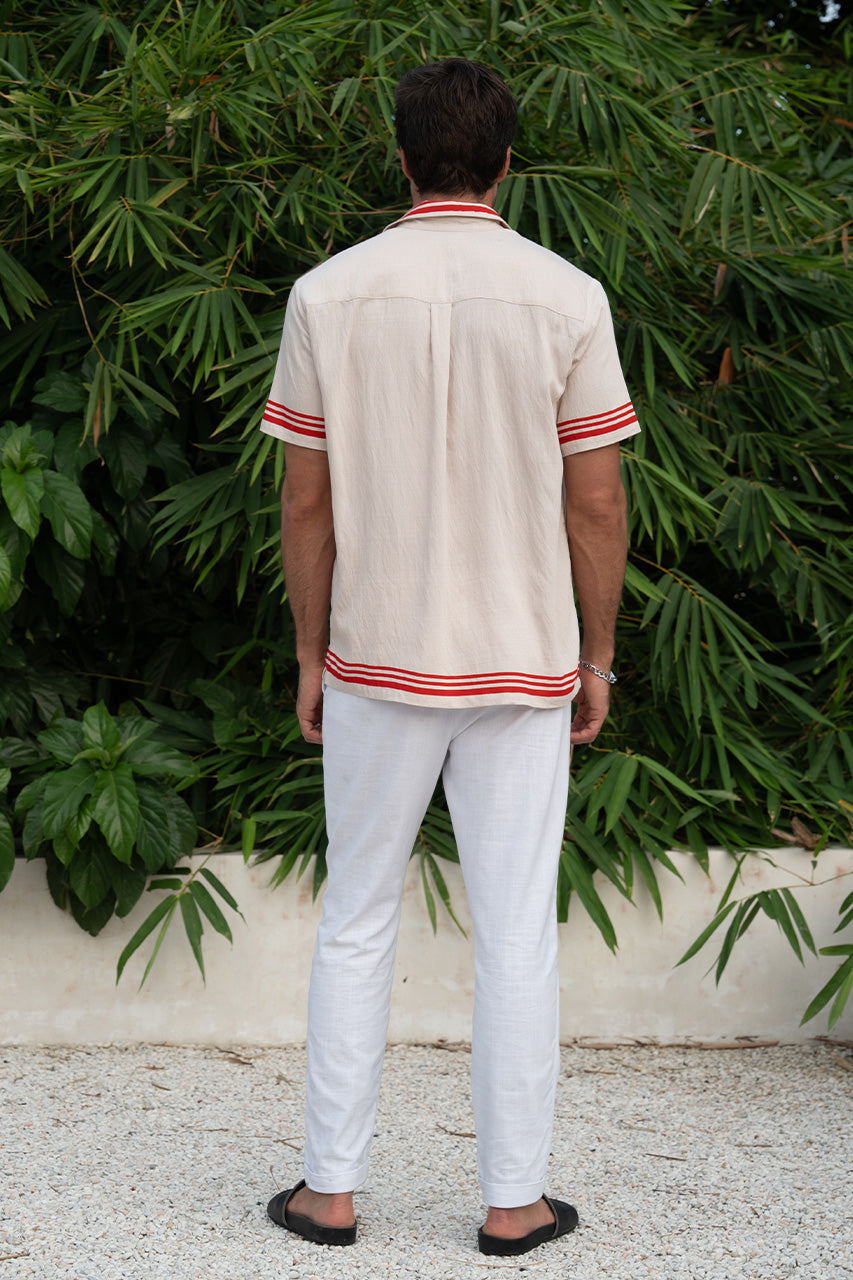 AKONI SHIRT - SAND/RED - AKONISHIRTRED_2