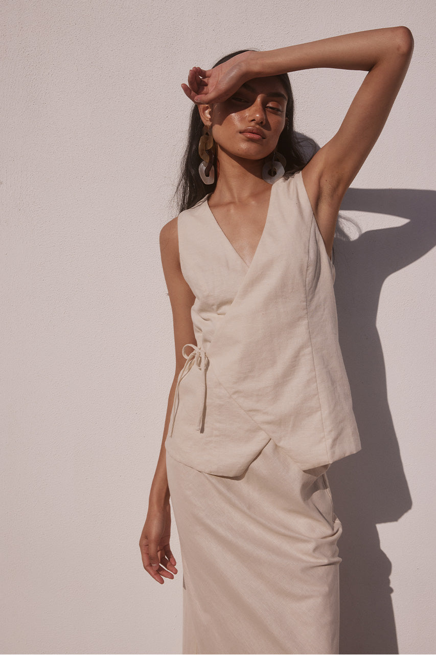 ASCEND VEST - SAND - ASCENDVESTXTILLYMAXISKIRT-SAND_2