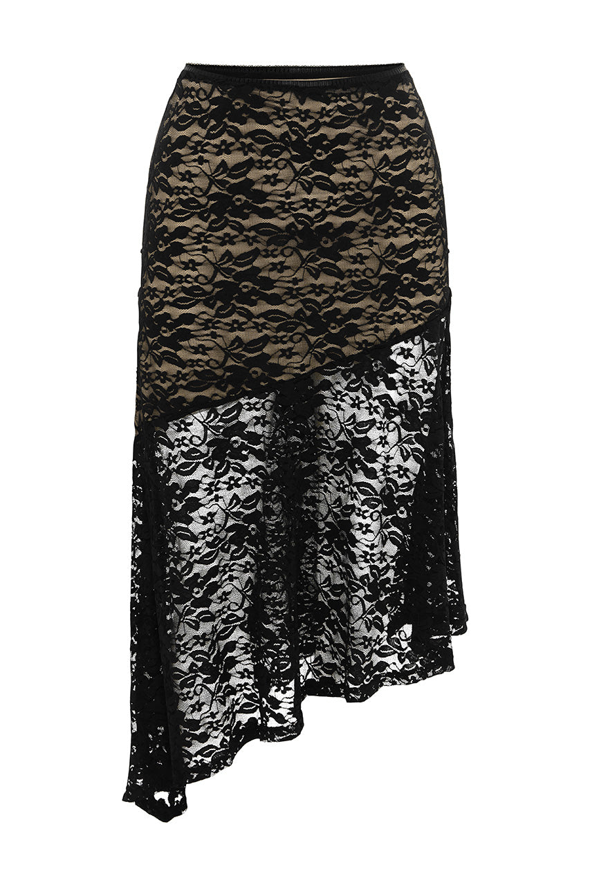 AVA MIDI SKIRT - BLACK - AVAMIDISKIRTBLACK