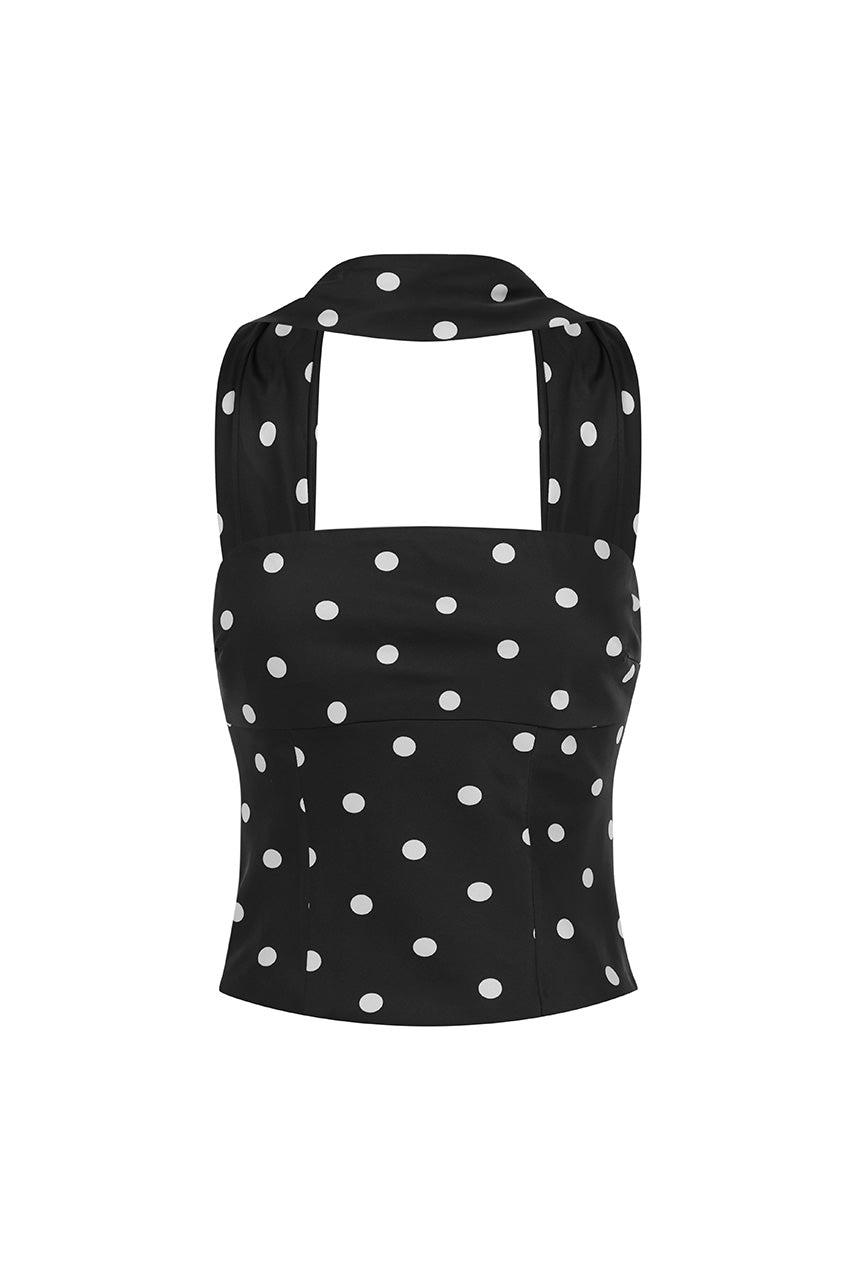 BLAINE TOP - BLACK POLKA - BLAINETOP