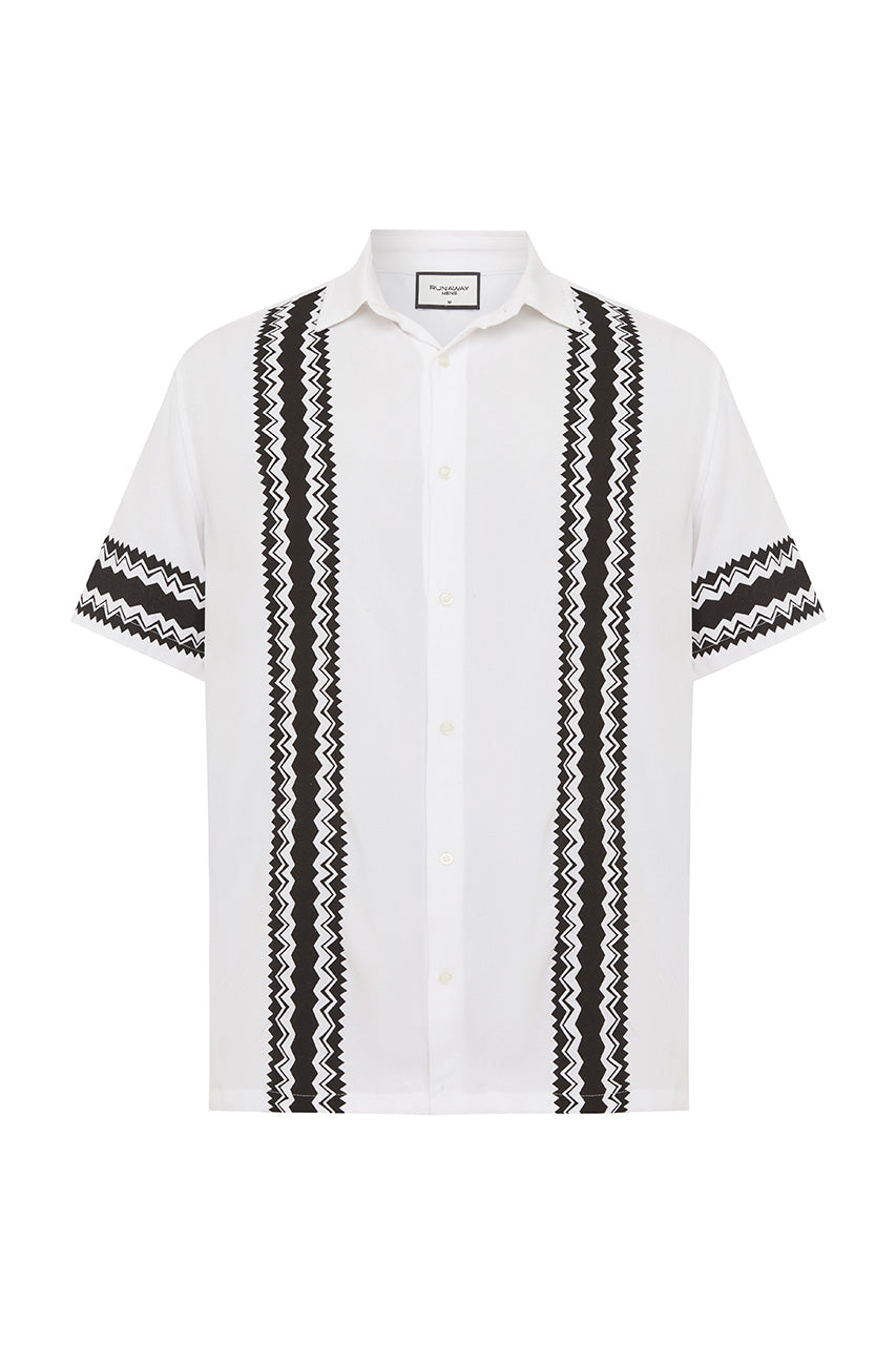 BROOKS SHIRT - WHITE/BLACK - BROOKSSHIRTWHITEBLACK
