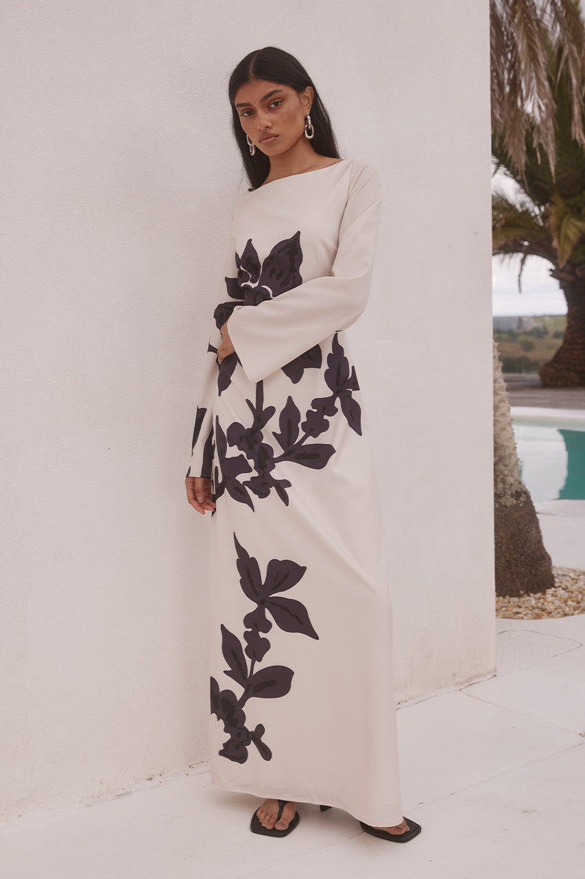 CAMINO MAXI DRESS - SAND/BLACK - CAMINOMAXIDRESS-SANDBLACK_1_-2