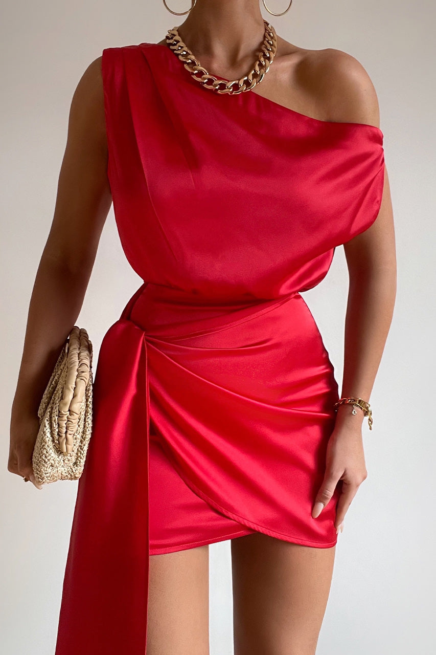 CHARISMA MINI DRESS - RED XXL - CHARISMAMINIDRESSRED