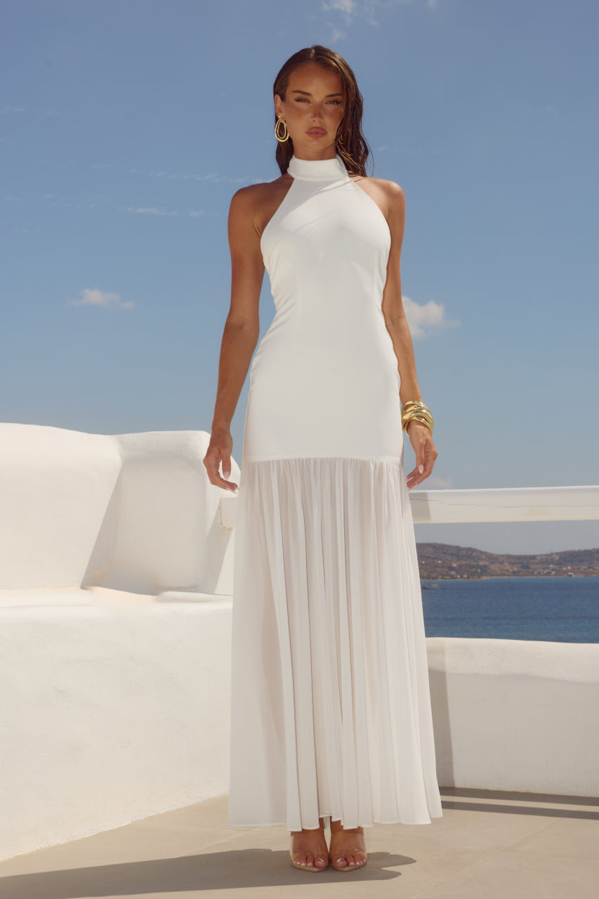 YAZMIN HALTER MAXI DRESS - OFF WHITE XXL - CR1_76891
