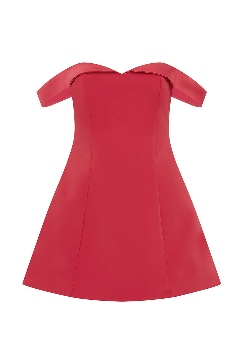 EBONY MINI DRESS - WATERMELON - EBONYMINIDRESSWATERMELON