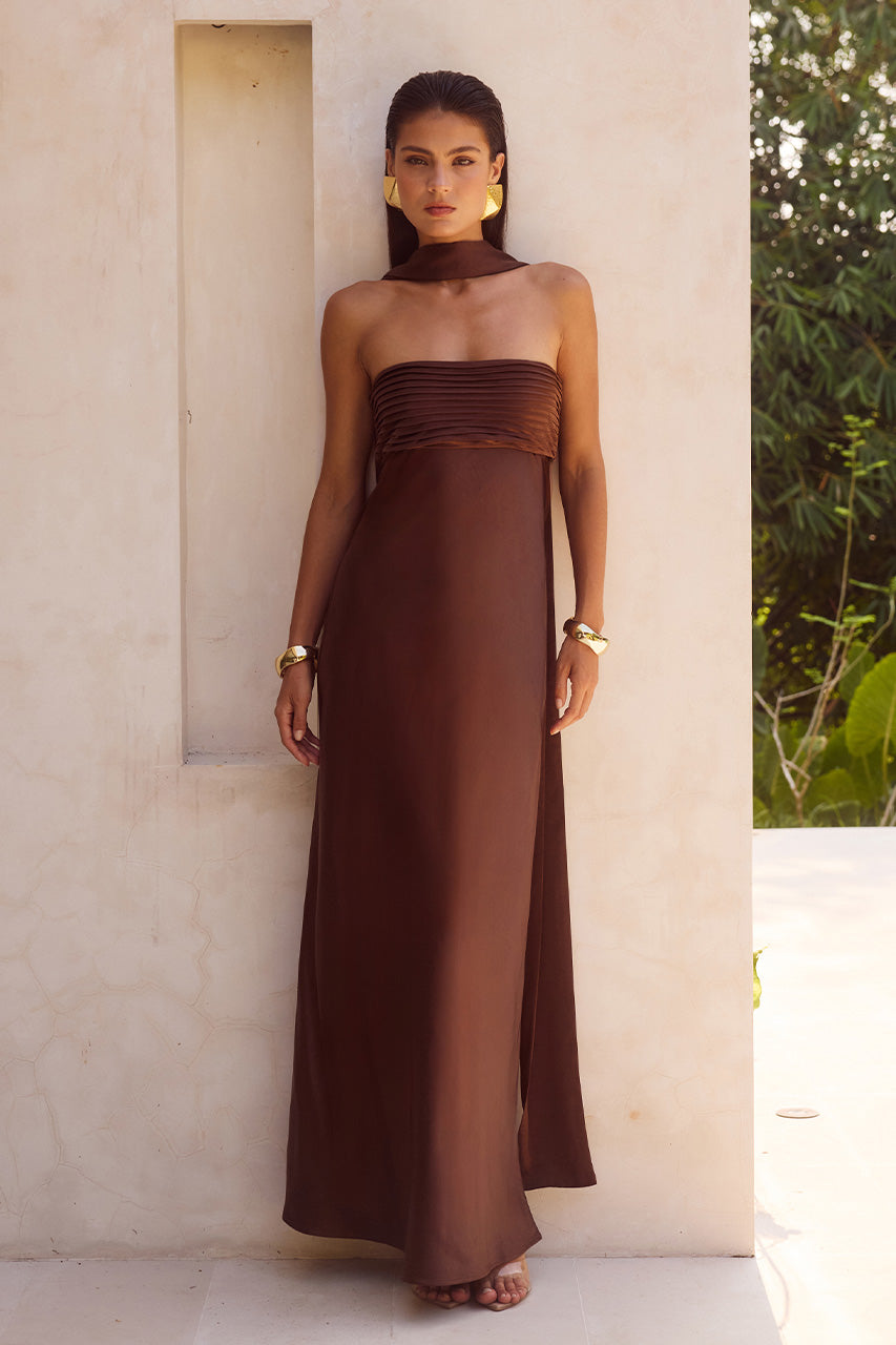 ELSA MAXI DRESS - CHOCOLATE XXL - ELSAMAXIDRESSCHOCOLATE_5