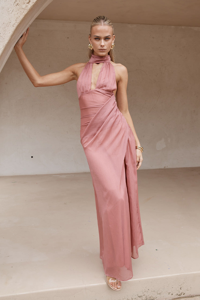 FARELLI MAXI DRESS - ROUGE - FARELLIMAXIDRESSROUGE