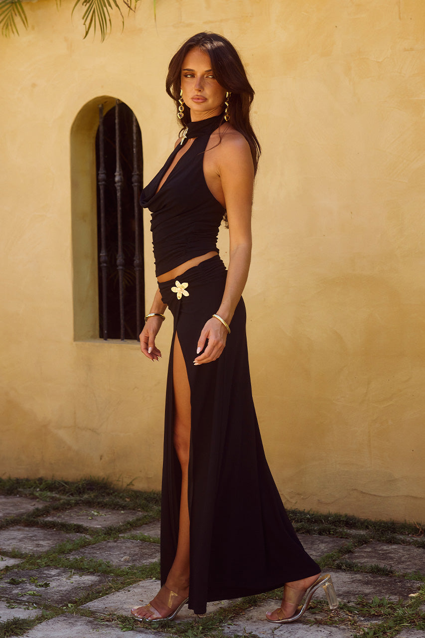 FARLEY MAXI SKIRT - BLACK - FARLEYTOPBLACKxFARLEYMAXISKIRTBLACK_4