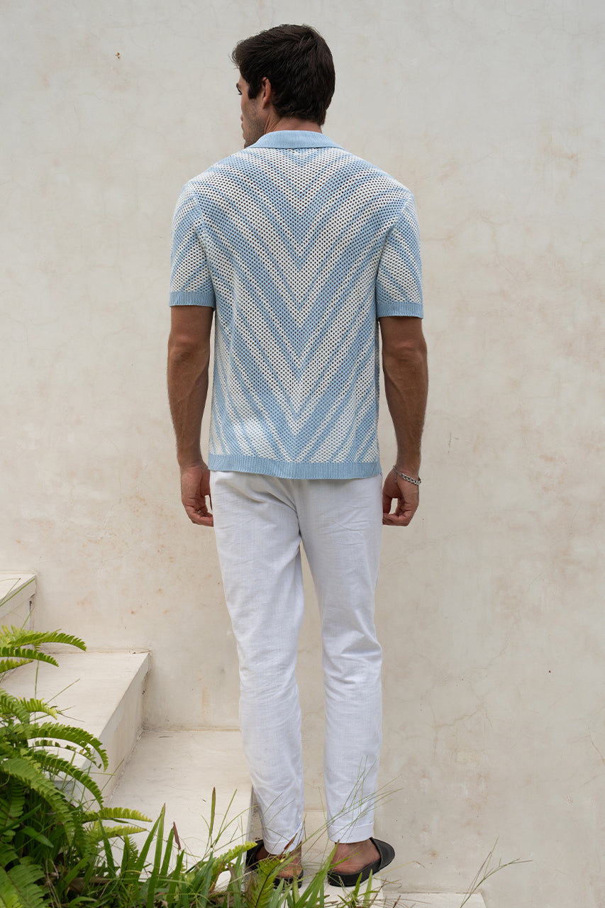 FINN SHIRT - BLUE/WHITE - FINN-SHIRT-SKY-WHITE-X-OSCAR-PANT-WHITE