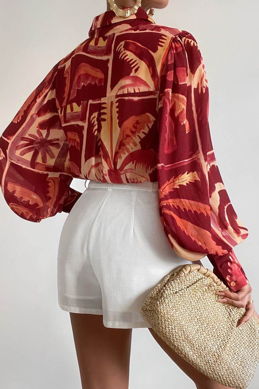 FLEETWOOD BLOUSE - ARLO WINE - FLEETWOODBLOUSEARLOPRINTRED1