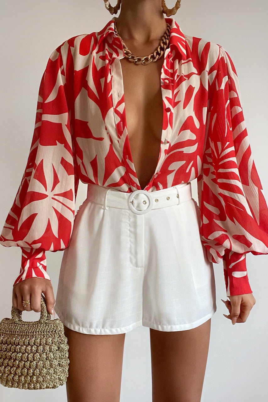 FLEETWOOD BLOUSE - MATELO RED - FLEETWOODBLOUSEMATELOPRINTRED