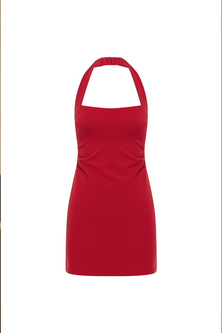 FRANCA MINI DRESS - CHERRY RED - FRANCA-MINI-DRESS---CHERRY