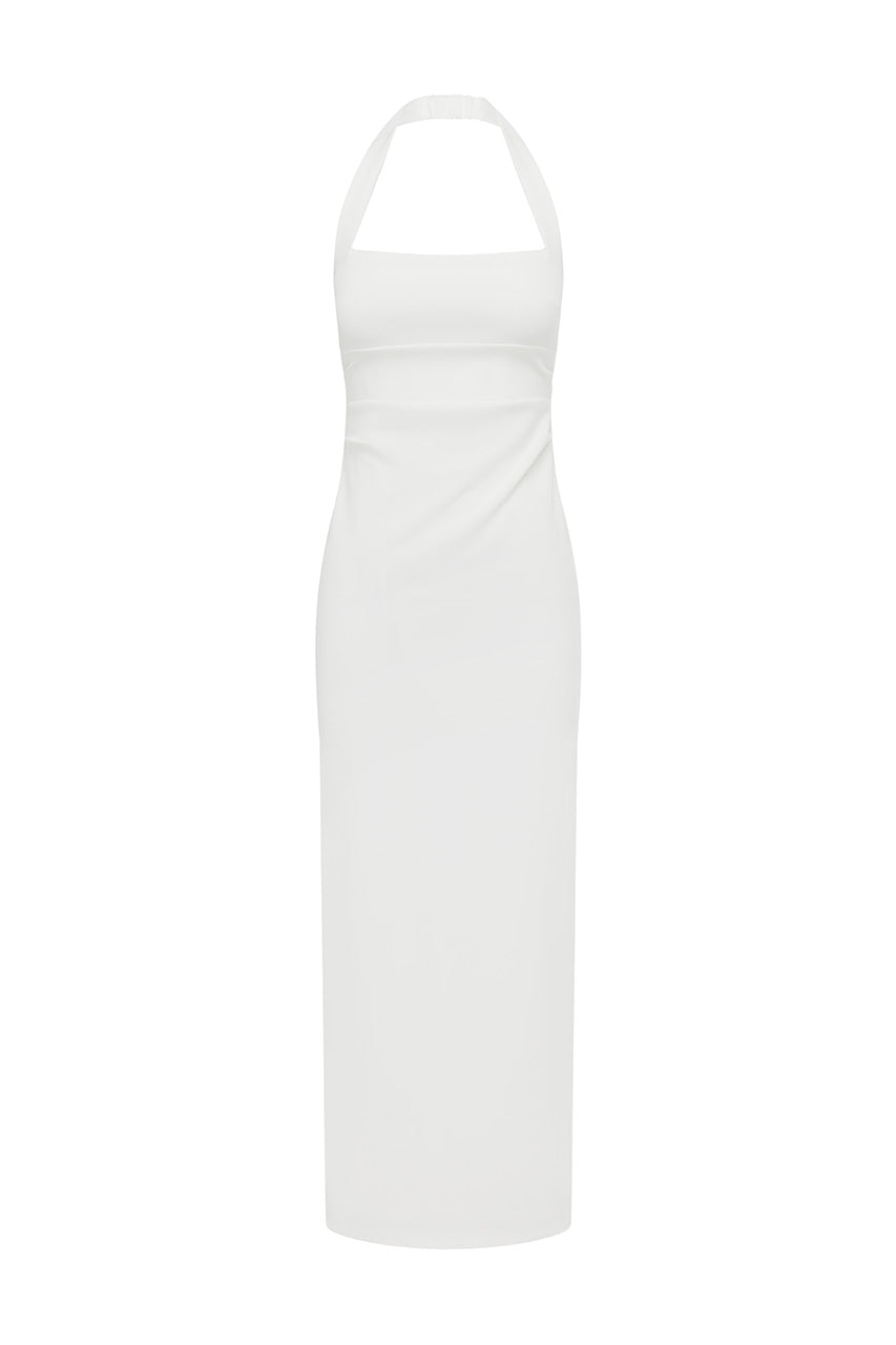FRANCA HALTER MIDI DRESS - WHITE - FRANCAHALTERMIDIDRESSWHITE_5