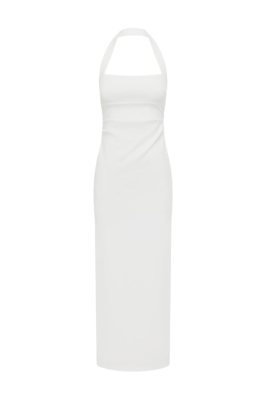FRANCA HALTER MIDI DRESS - WHITE - FRANCAHALTERMIDIDRESSWHITE_5