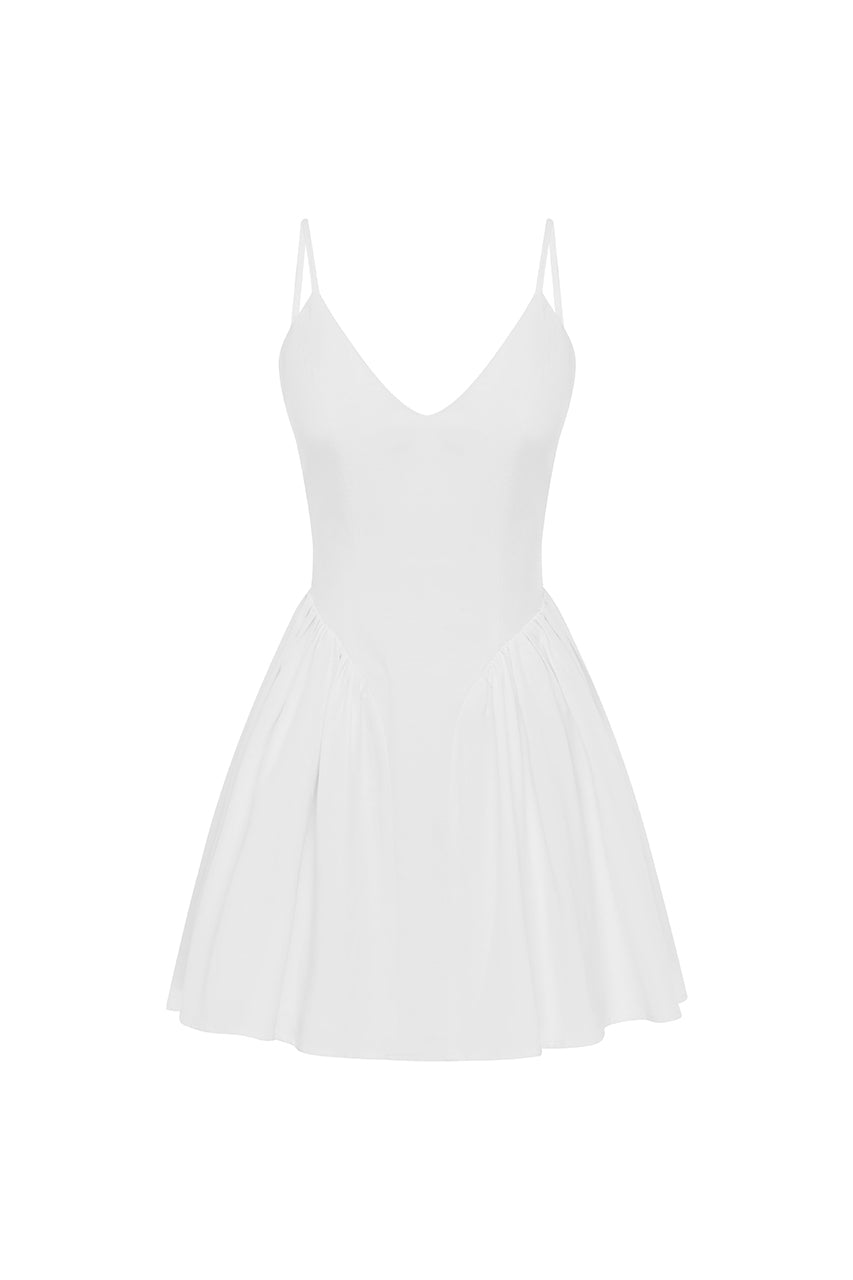 HENRIETTA MINI DRESS - WHITE - HENRIETTA-MINI-DRESS
