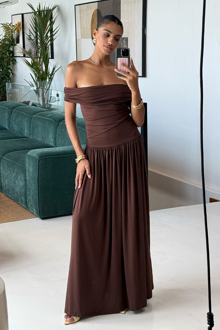 MANALLA MAXI DRESS - BROWN - IMG_7393