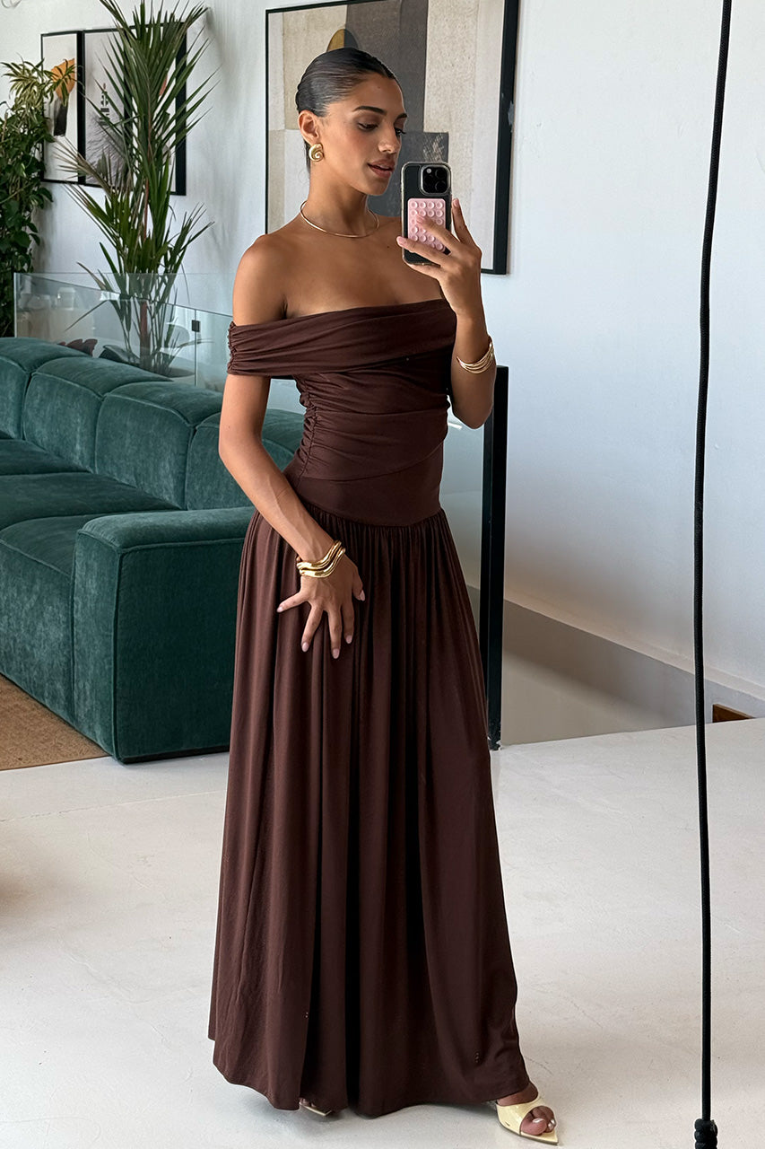 MANALLA MAXI DRESS - BROWN - IMG_7397
