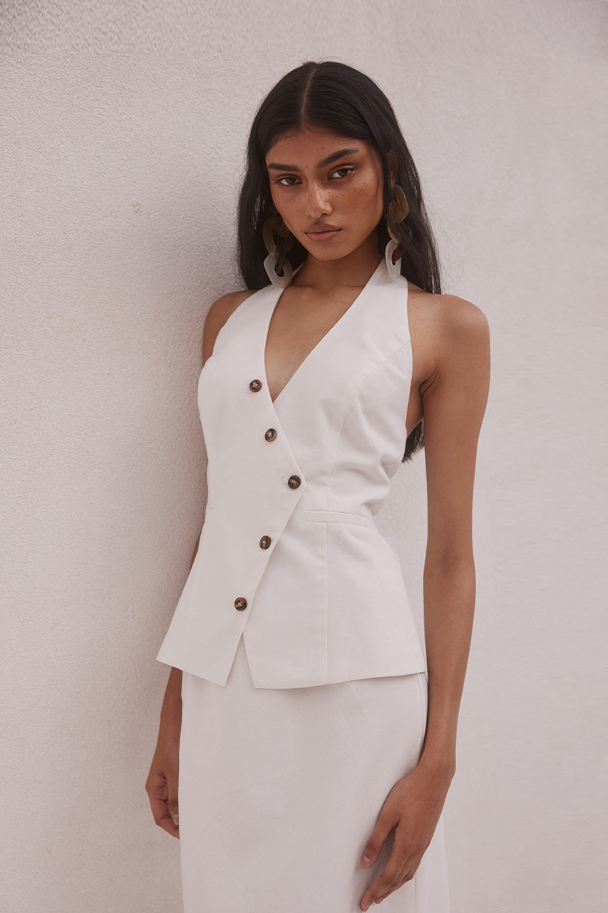 INARA VEST - WHITE XXL - INARAVESTXINARAMAXISKIRT-WHITE_2