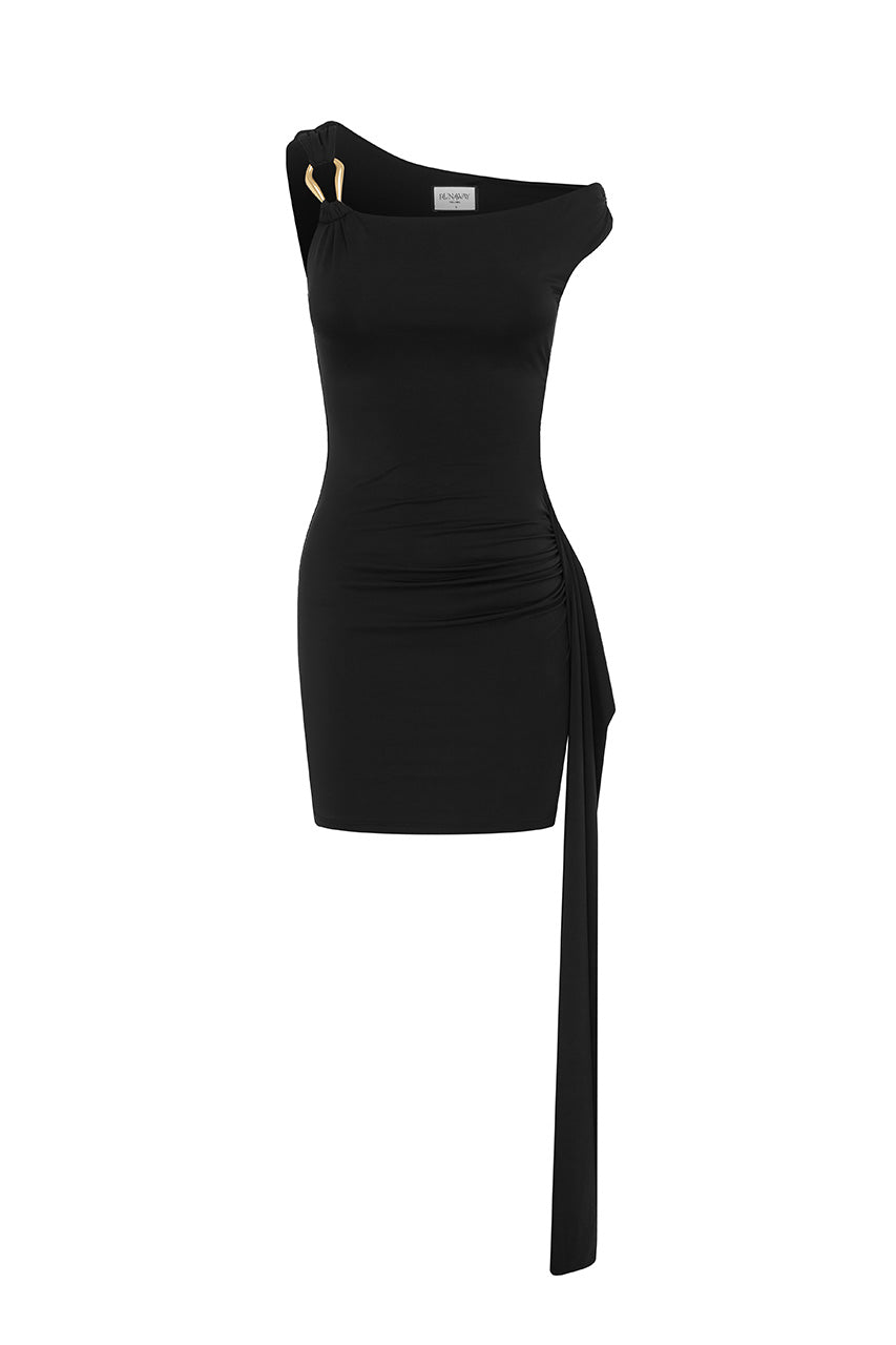 JASMINE MINI DRESS - BLACK - JASMINEMINIDRESSBLACK