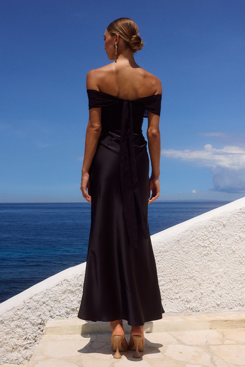 KADIE OFF SHOULDER MAXI DRESS - BLACK - KADIEOFFSHOULDERMAXIDRESSBLACK