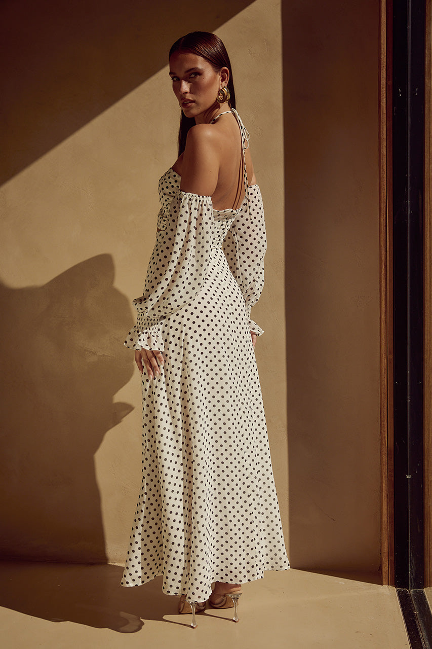 KARMA MAXI DRESS - WHITE POLKA - KARMAMAXIDRESSPOLKADOT_6