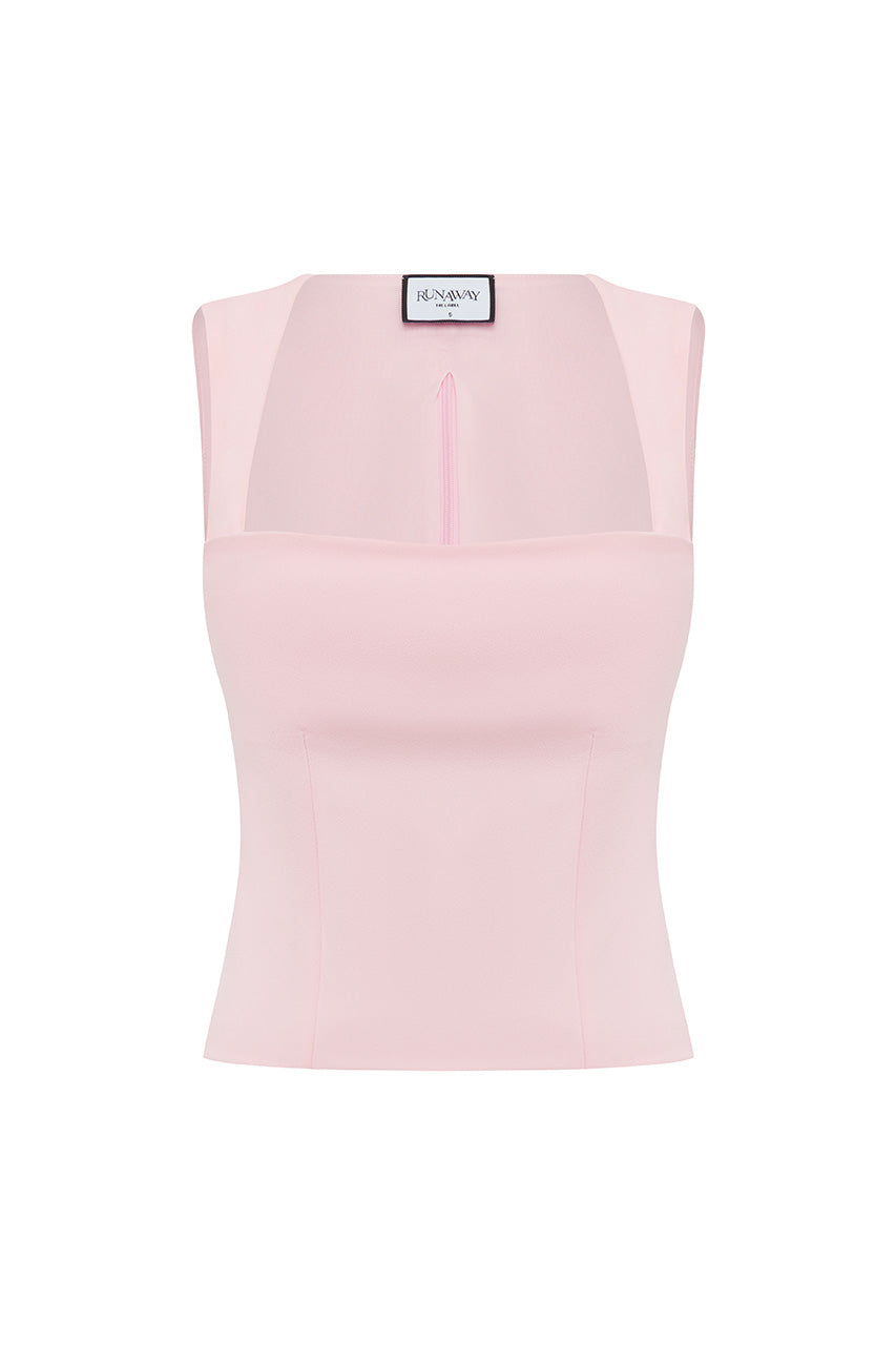 KODY SQAURE NECK TOP - MUSK - KODYSQAURENECKTOP-MUSK