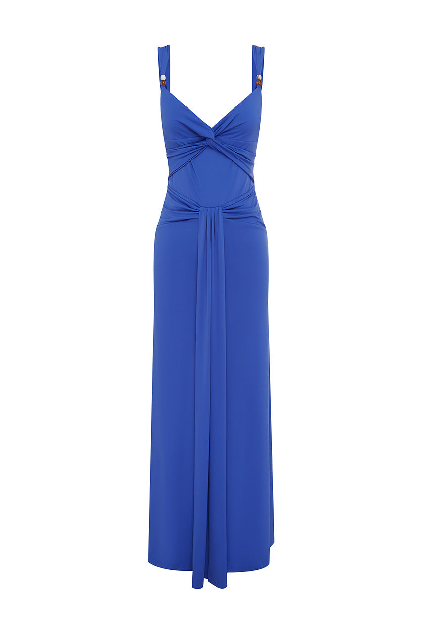 LEESHA MIDI DRESS - AZURE - LEESHAMIDIDRESSAZURE
