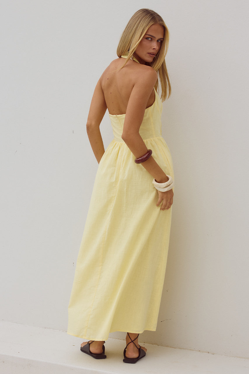 LIMONI MIDI DRESS - LEMON - LIMONI