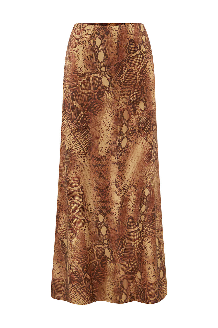 LOTUS MAXI SKIRT - TAN VIPER - LOTUSMAXISKIRTTANVIPER