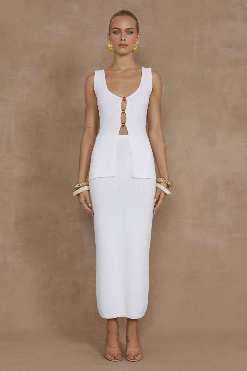 NADINA MIDI SKIRT - WHITE - MADDY_POLLARD_RUNAWAY-155