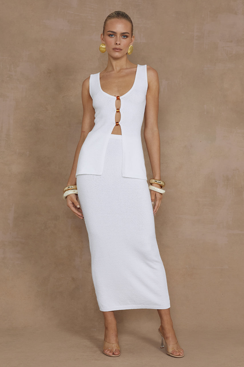 NADINA MIDI SKIRT - WHITE XL - MADDY_POLLARD_RUNAWAY-156