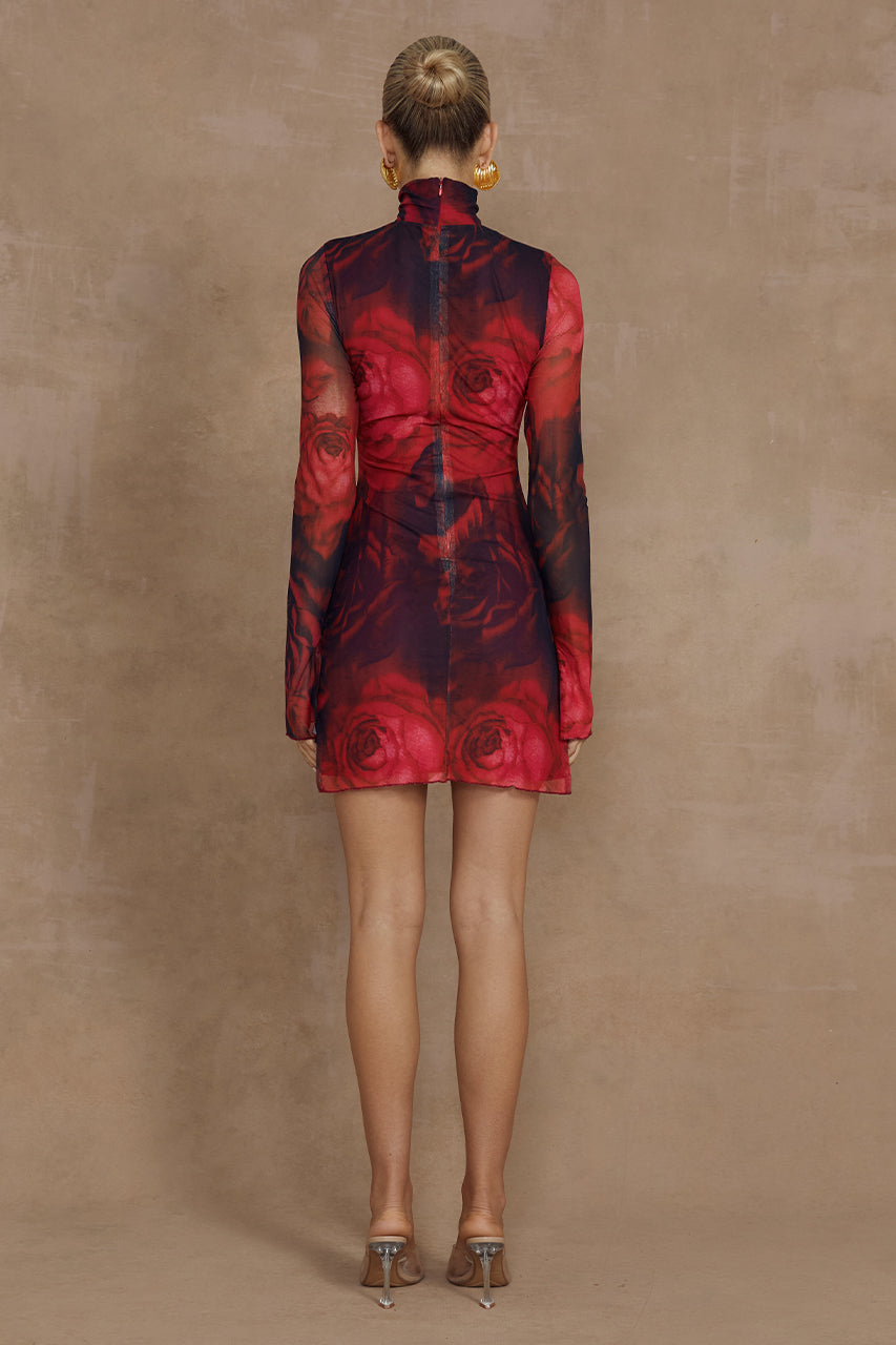 JORDI MINI DRESS - GIOVANA PRINT - MADDY_POLLARD_RUNAWAY-46