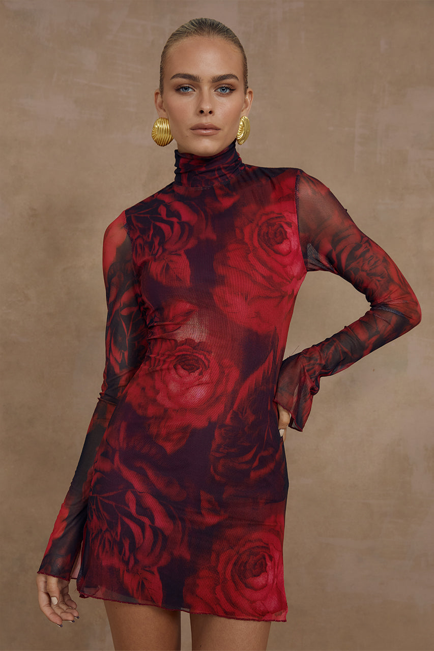 JORDI MINI DRESS - GIOVANA PRINT XXL - MADDY_POLLARD_RUNAWAY-47