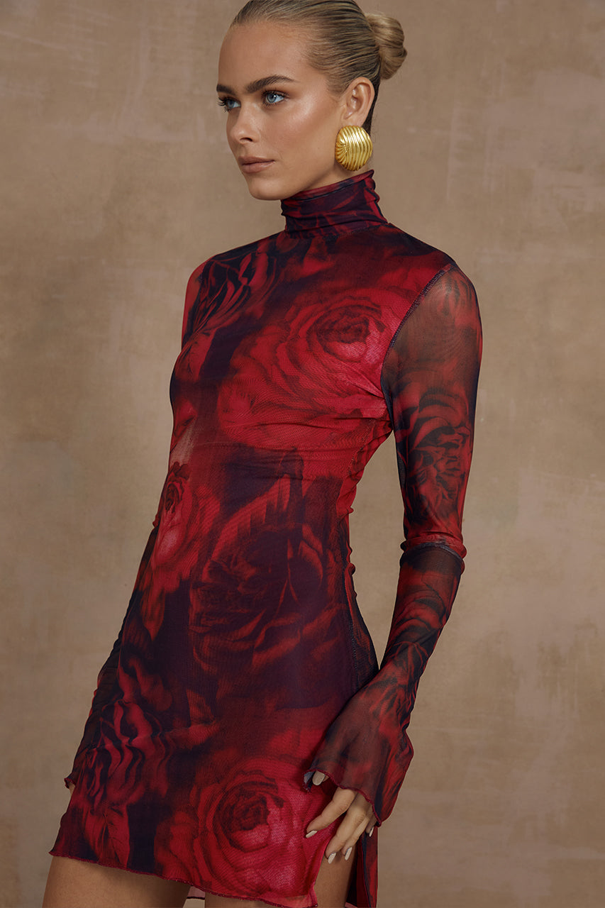 JORDI MINI DRESS - GIOVANA PRINT - MADDY_POLLARD_RUNAWAY-48