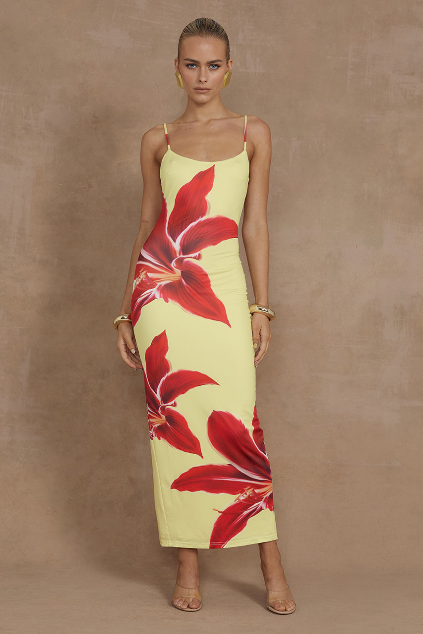 DEIA MIDI DRESS - YELLOW LILY - MADDY_POLLARD_RUNAWAY-87