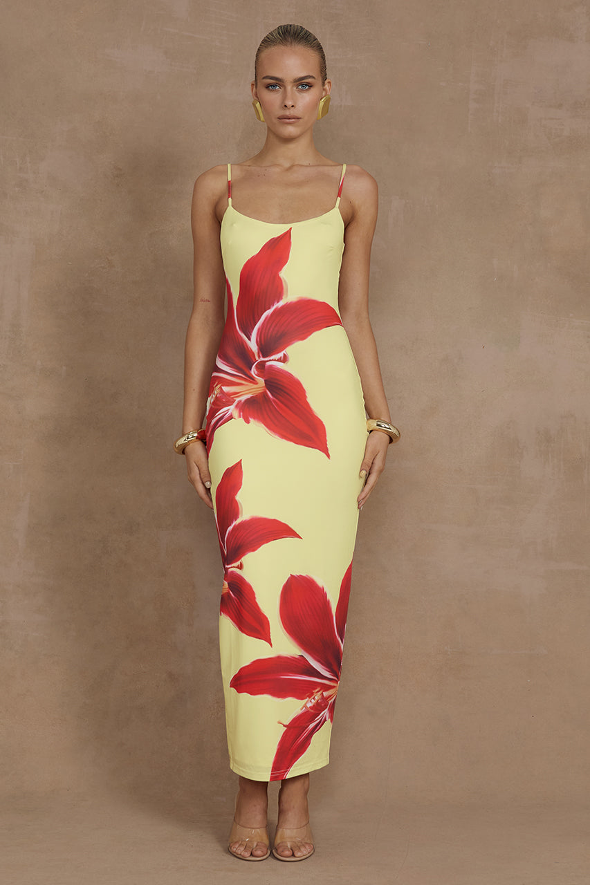 DEIA MIDI DRESS - YELLOW LILY - MADDY_POLLARD_RUNAWAY-88