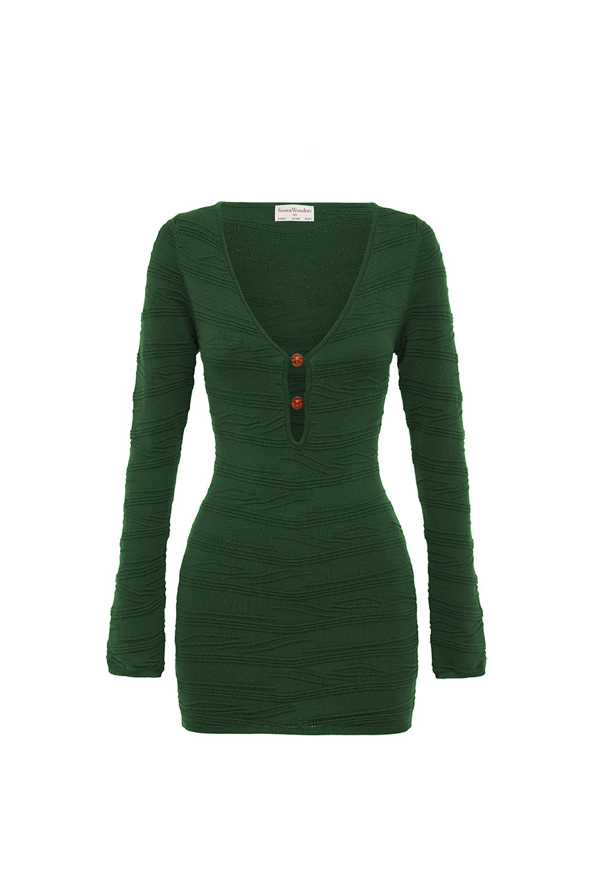 MODELLA MINI DRESS - EMERALD GREEN - MODELLA-MINI-DRESS-EMERALD-GREEN