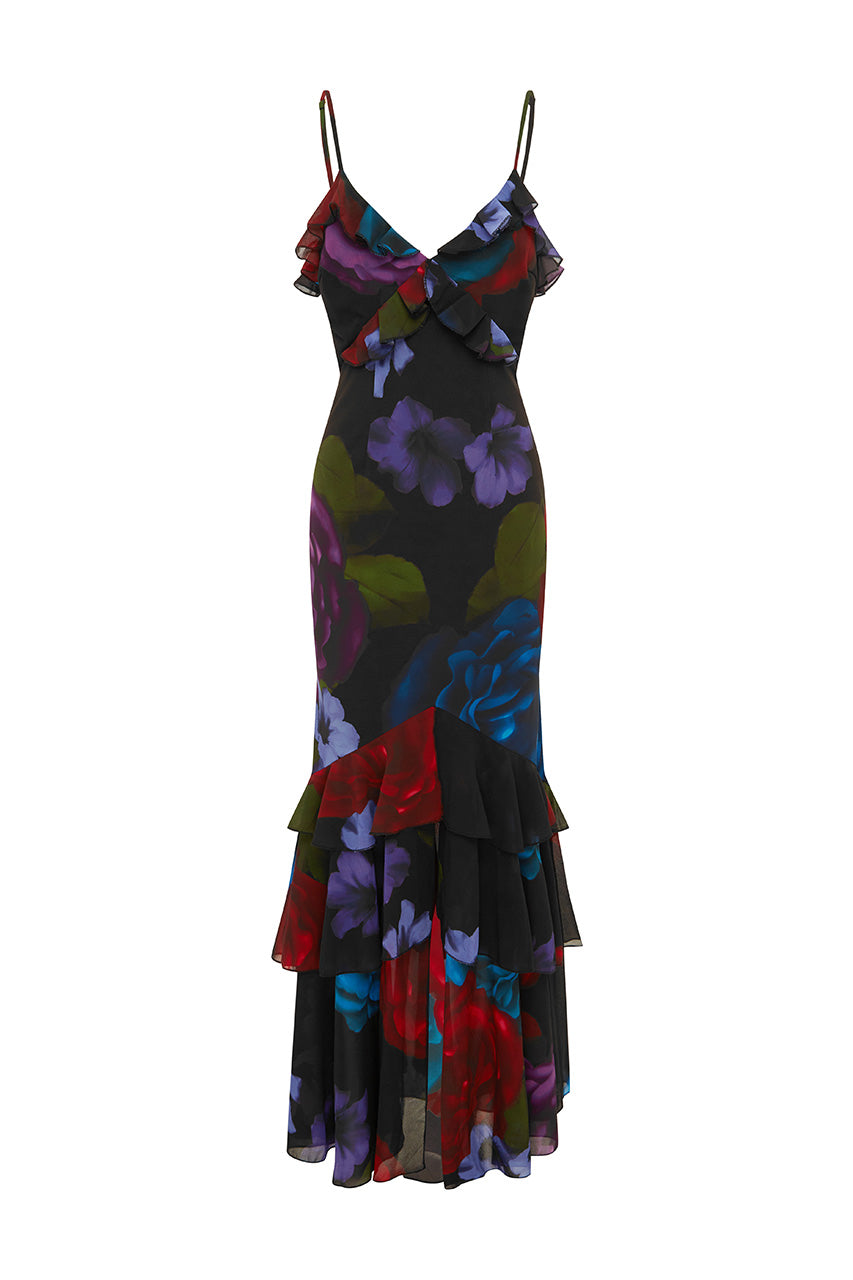 NAMARI MAXI DRESS - PURPLE FLORAL XXL - NAMARIMAXIDRESSPURPLEFLORAL
