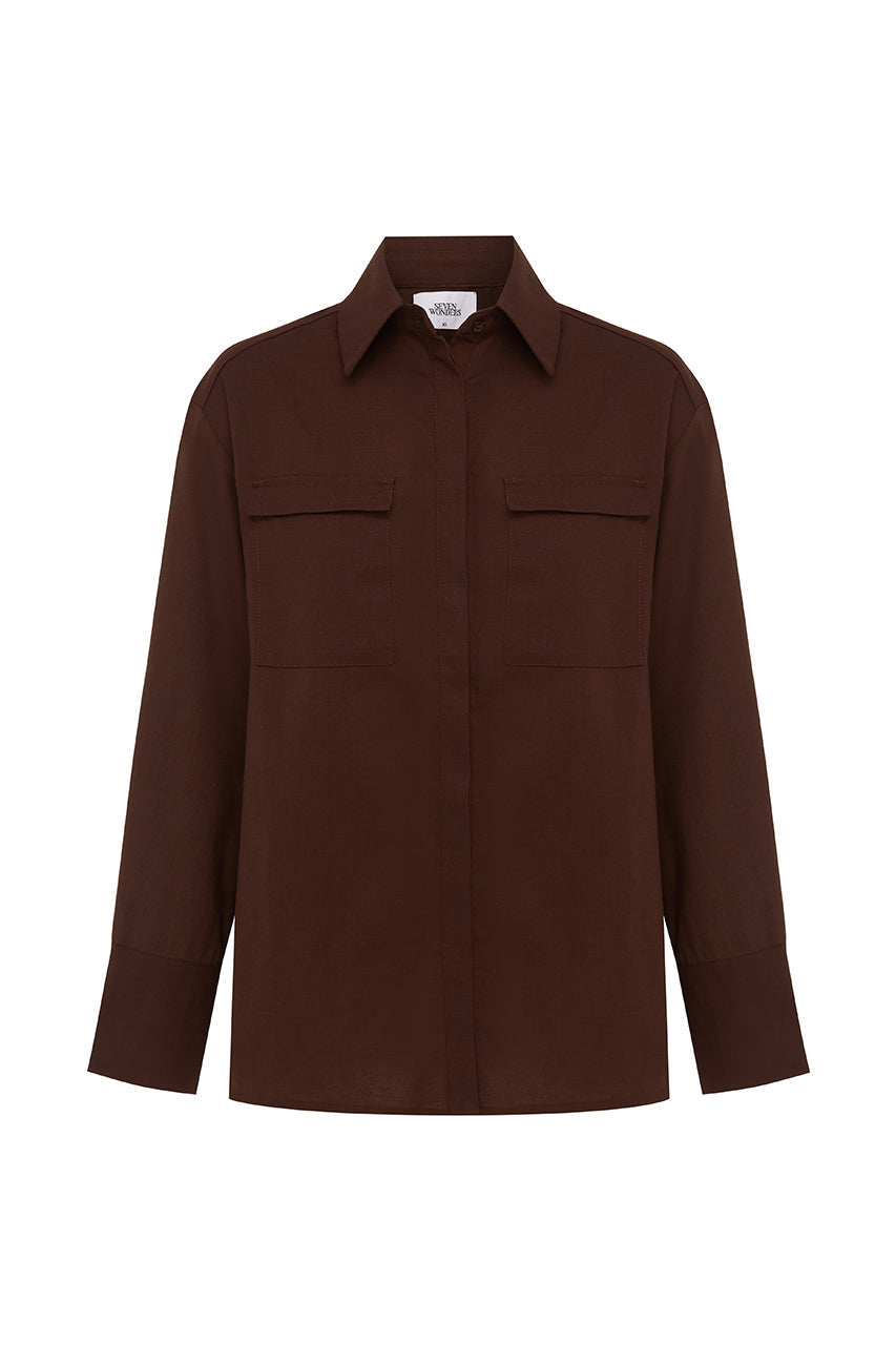 PICCILO SHIRT - CHOCOLATE - PICCILO-SHIRT-CHOCOLATE