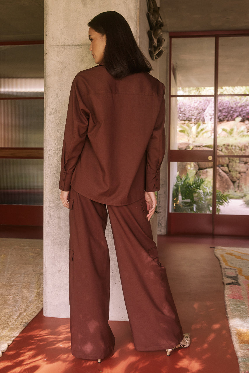 BRYDIE PANT - CHOCOLATE - PICCILO-SHIRT-x-BRYDIE-PANT_c26f7d76-aa7f-4b81-b348-e3f4552bac61