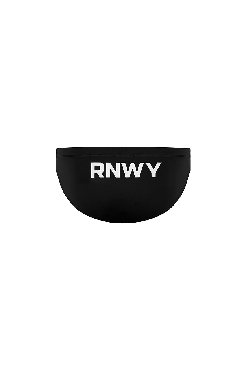 EMILIO PRINTED RACER SWIM BRIEF - BLACK/RNWY PRINT - RNWY-Black-_2
