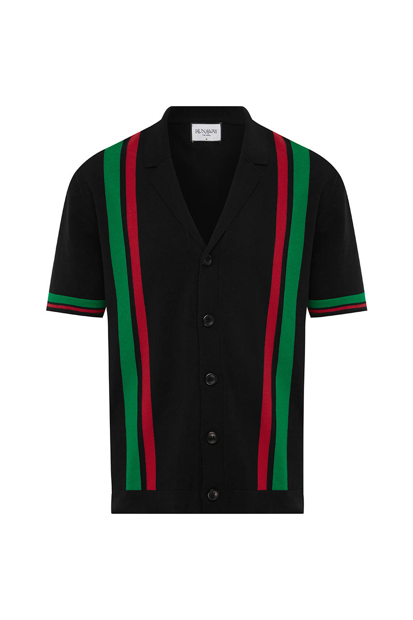 BENNY SHIRT - BLACK MULTI - Runaway_B24_11