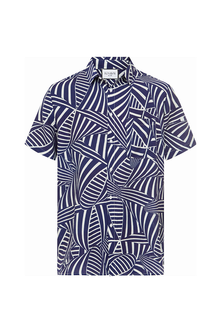 NATHAN SHIRT - NARNA NAVY - Runaway_B24_21