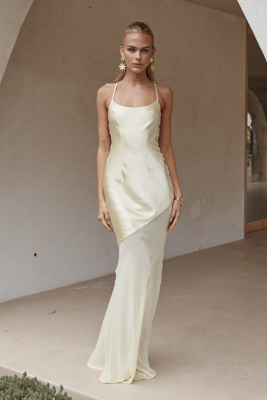 SAMANI MAXI DRESS - LEMON - SAMANIMAXIDRESSLEMON