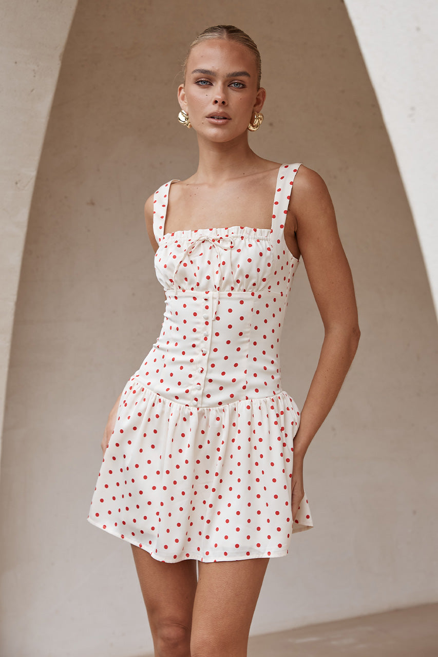 SANTORI MINI DRESS - RED POLKA XXL - SANTORIMINIDRESSREDPOLKA_1